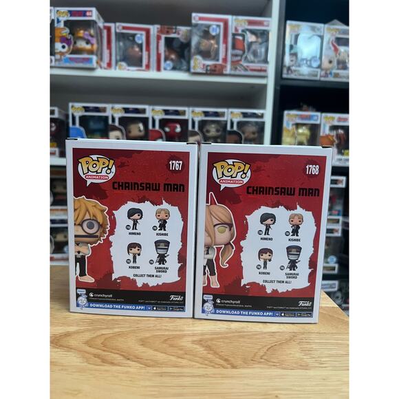 EXCLUSIVE Power Denji Chainsaw Man Funko Pops #1767 #1768 Anime Manga Animation - Picture 4 of 6